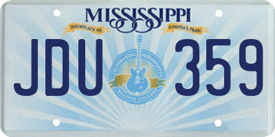 MS license plate JDU359