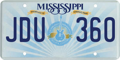 MS license plate JDU360