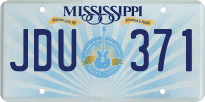 MS license plate JDU371