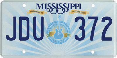 MS license plate JDU372