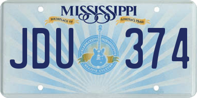 MS license plate JDU374
