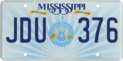 MS license plate JDU376