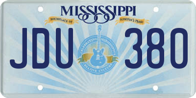 MS license plate JDU380