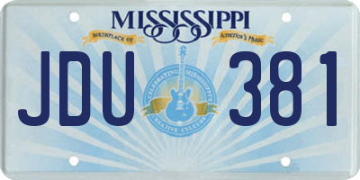 MS license plate JDU381