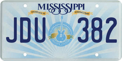 MS license plate JDU382