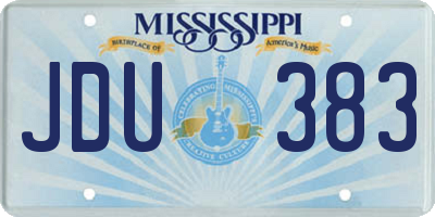 MS license plate JDU383