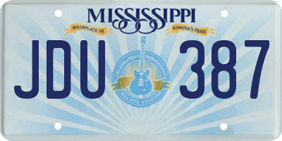 MS license plate JDU387