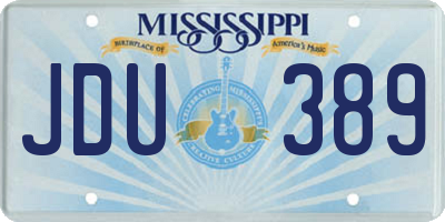 MS license plate JDU389