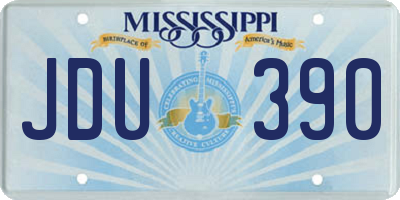 MS license plate JDU390