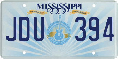 MS license plate JDU394