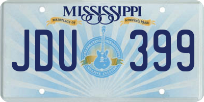 MS license plate JDU399