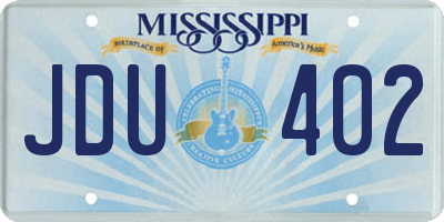 MS license plate JDU402