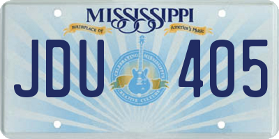 MS license plate JDU405