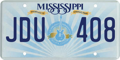 MS license plate JDU408