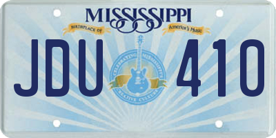 MS license plate JDU410