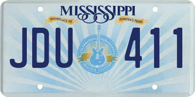 MS license plate JDU411