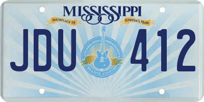 MS license plate JDU412