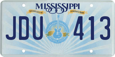 MS license plate JDU413