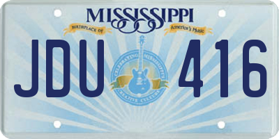 MS license plate JDU416