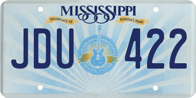 MS license plate JDU422