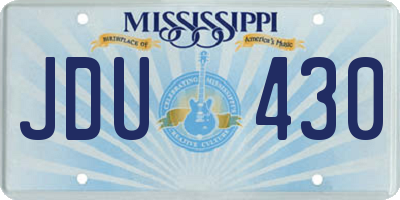 MS license plate JDU430