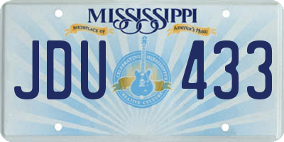 MS license plate JDU433