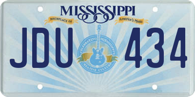 MS license plate JDU434