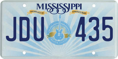 MS license plate JDU435