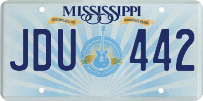 MS license plate JDU442