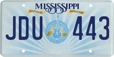 MS license plate JDU443