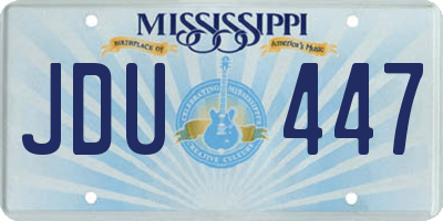 MS license plate JDU447