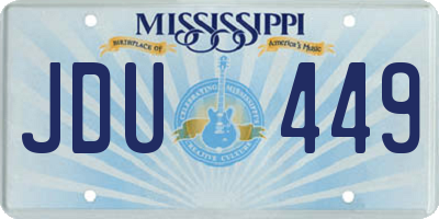 MS license plate JDU449