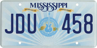 MS license plate JDU458