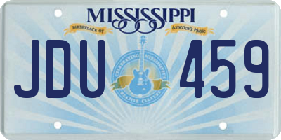 MS license plate JDU459