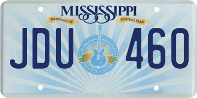 MS license plate JDU460