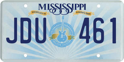 MS license plate JDU461