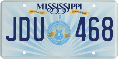MS license plate JDU468