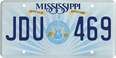 MS license plate JDU469