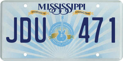 MS license plate JDU471