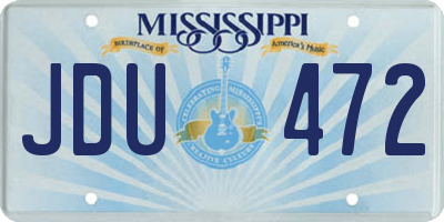 MS license plate JDU472
