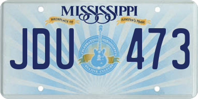 MS license plate JDU473