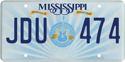 MS license plate JDU474