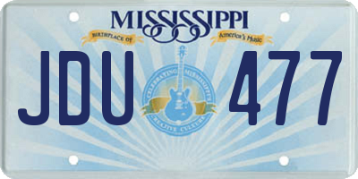 MS license plate JDU477