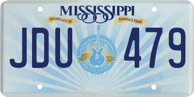 MS license plate JDU479