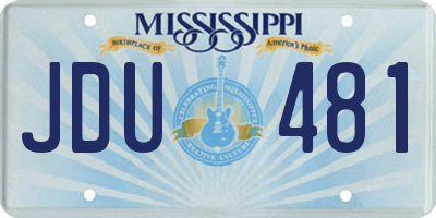 MS license plate JDU481