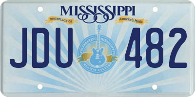 MS license plate JDU482