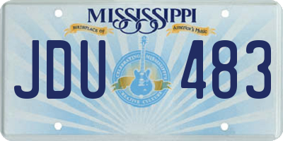 MS license plate JDU483