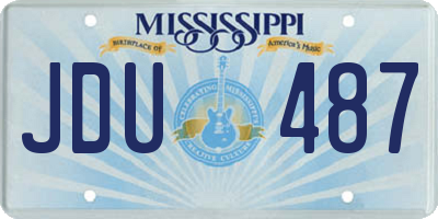 MS license plate JDU487