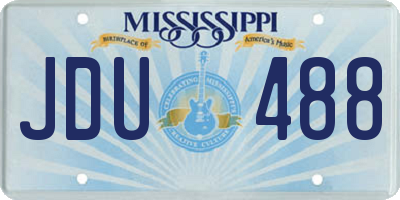 MS license plate JDU488