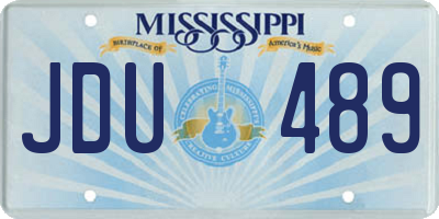 MS license plate JDU489
